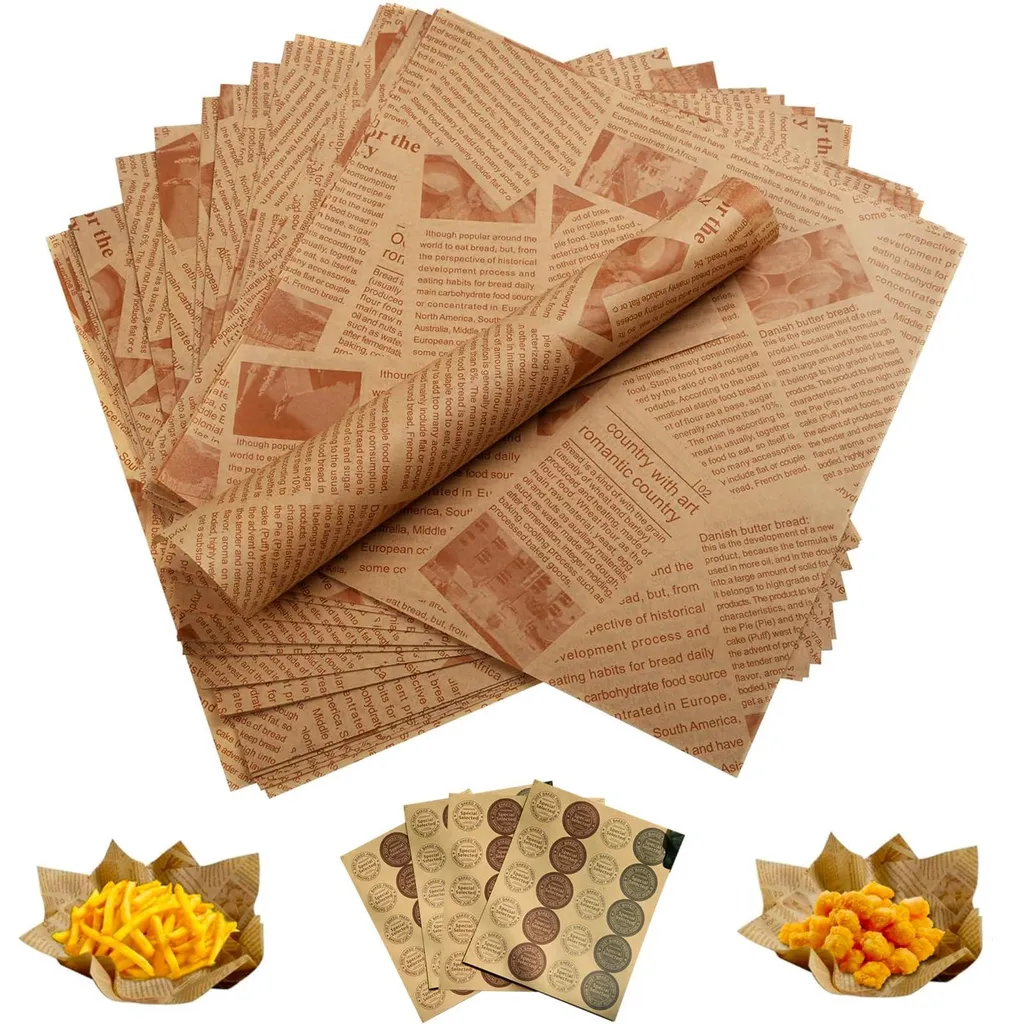 Papier Alimentaire Ingraissable contre les Taches - Style Journal 20x25