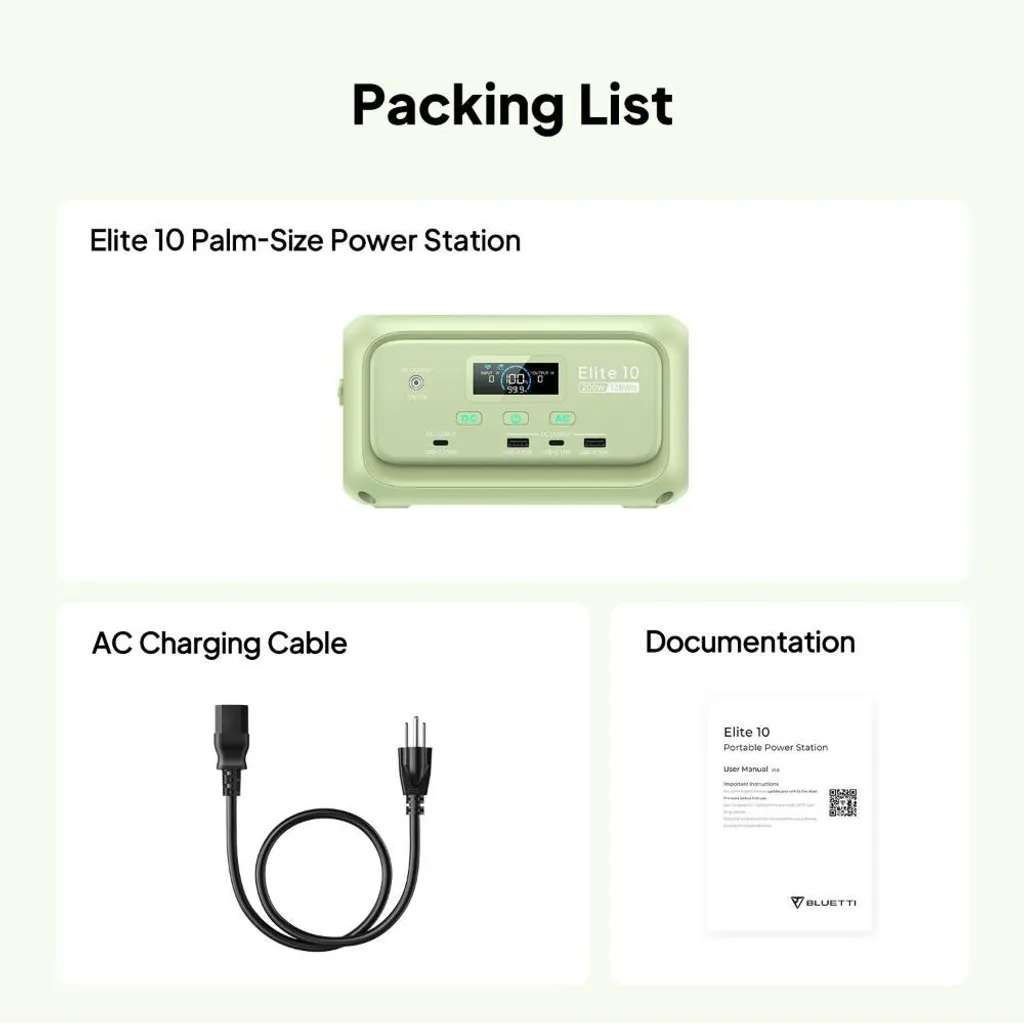 Mini-Station Énergie 200W Charge Rapide BLUETTI Elite 10 LiFePO4 Vert - 2