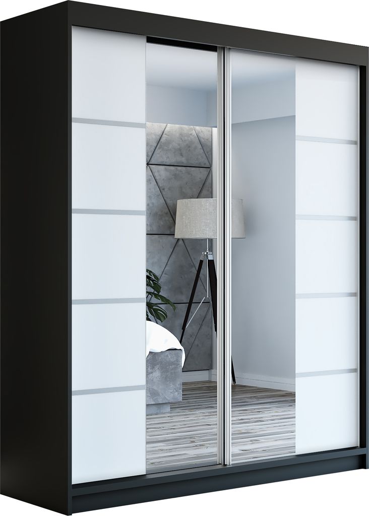 Schwebetürenschrank Kleiderschrank ERO  180 cm Schrank Produktbild 