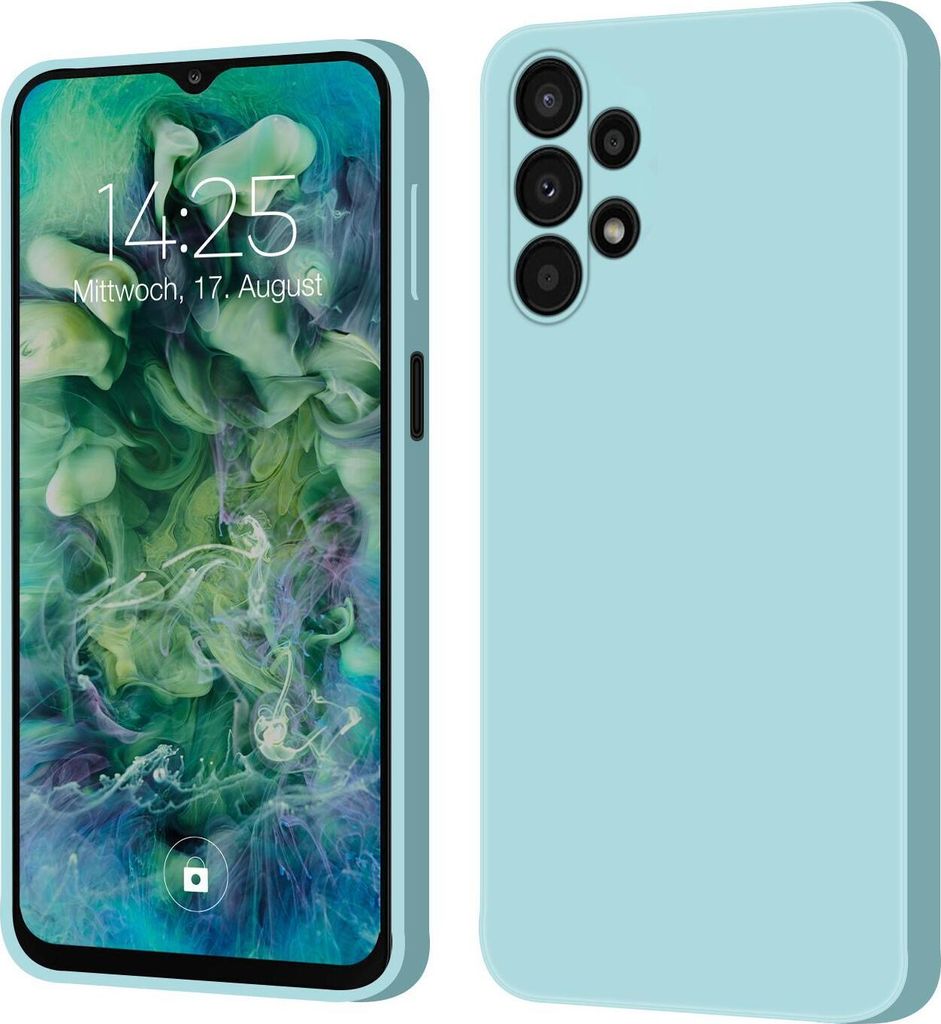 Hülle für Samsung Galaxy A13 Case Cover Bumper Silikon Softgrip Schutzhülle Farbe: Hellblau