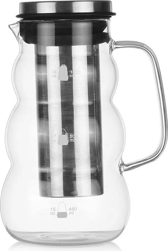 INF Cold Brew Coffee Maker 1000ml - Design Onde e Vetro Premium