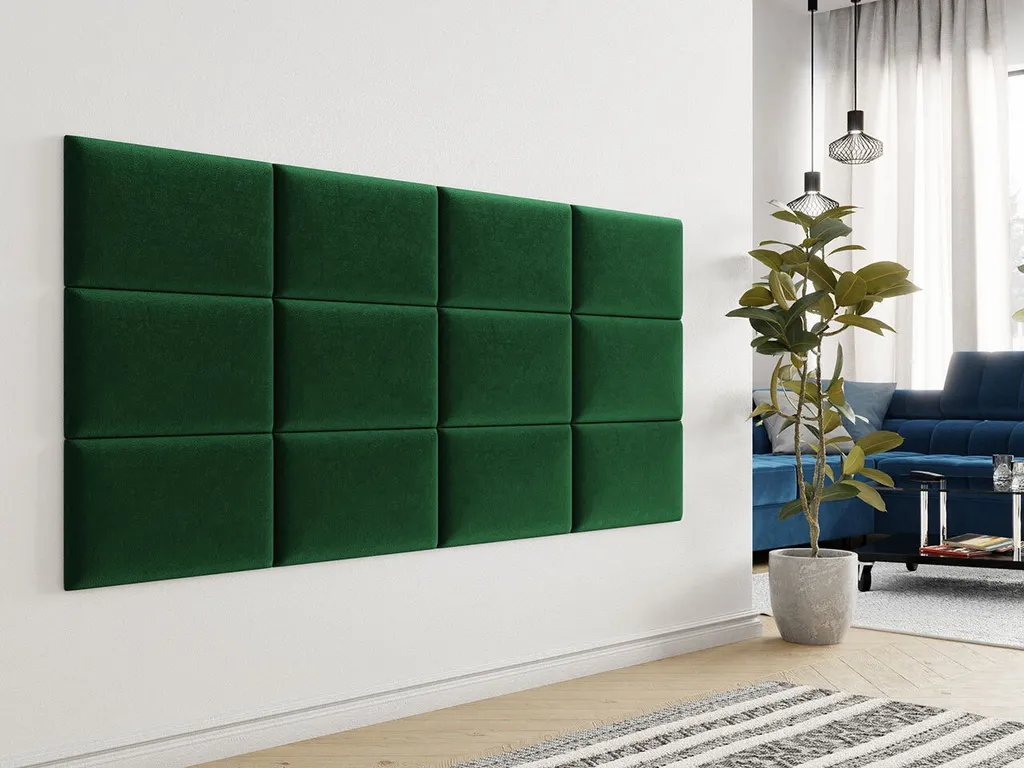 Insonoriser un mur avec le panneau mural capitonné 50x30 PAG vert chic