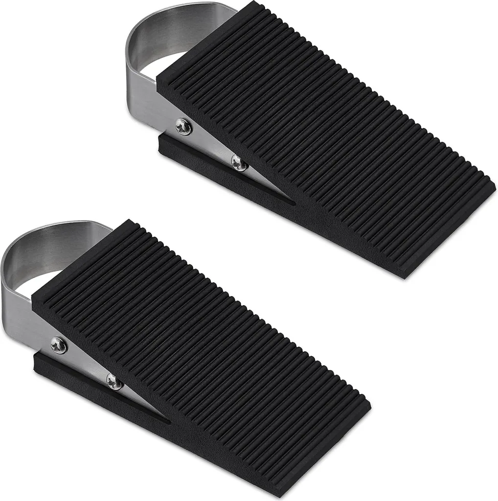 Butoir de porte caoutchouc haute densité, lot de 2 cales d'arrêt souples