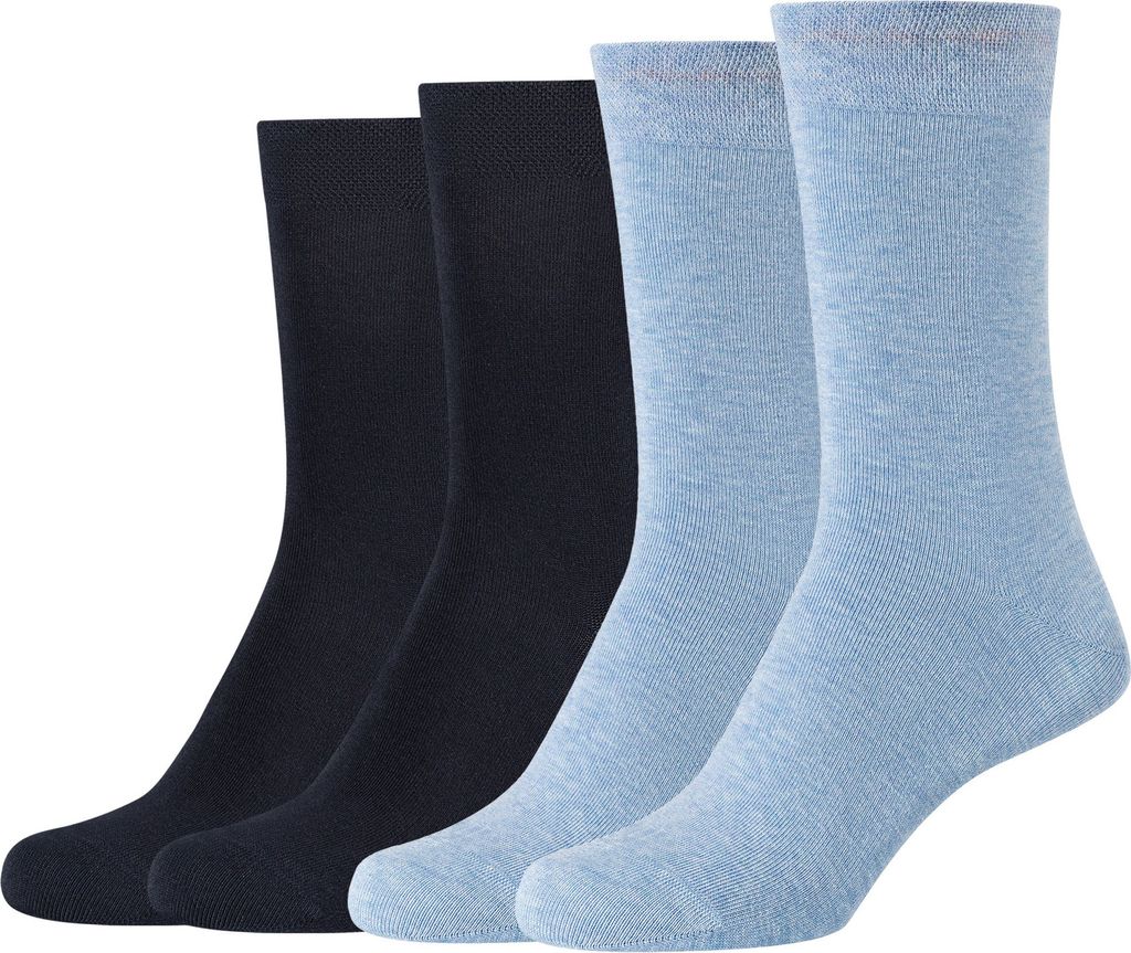 Camano Socken 4er-Pack ca-soft mit weichem Komfortbund navy 35-38