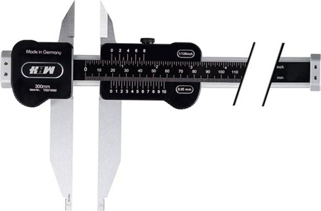 Werkstattmessschieber (Leichtbau) analog MB 900x90 mm Ablesung 0,05 mm