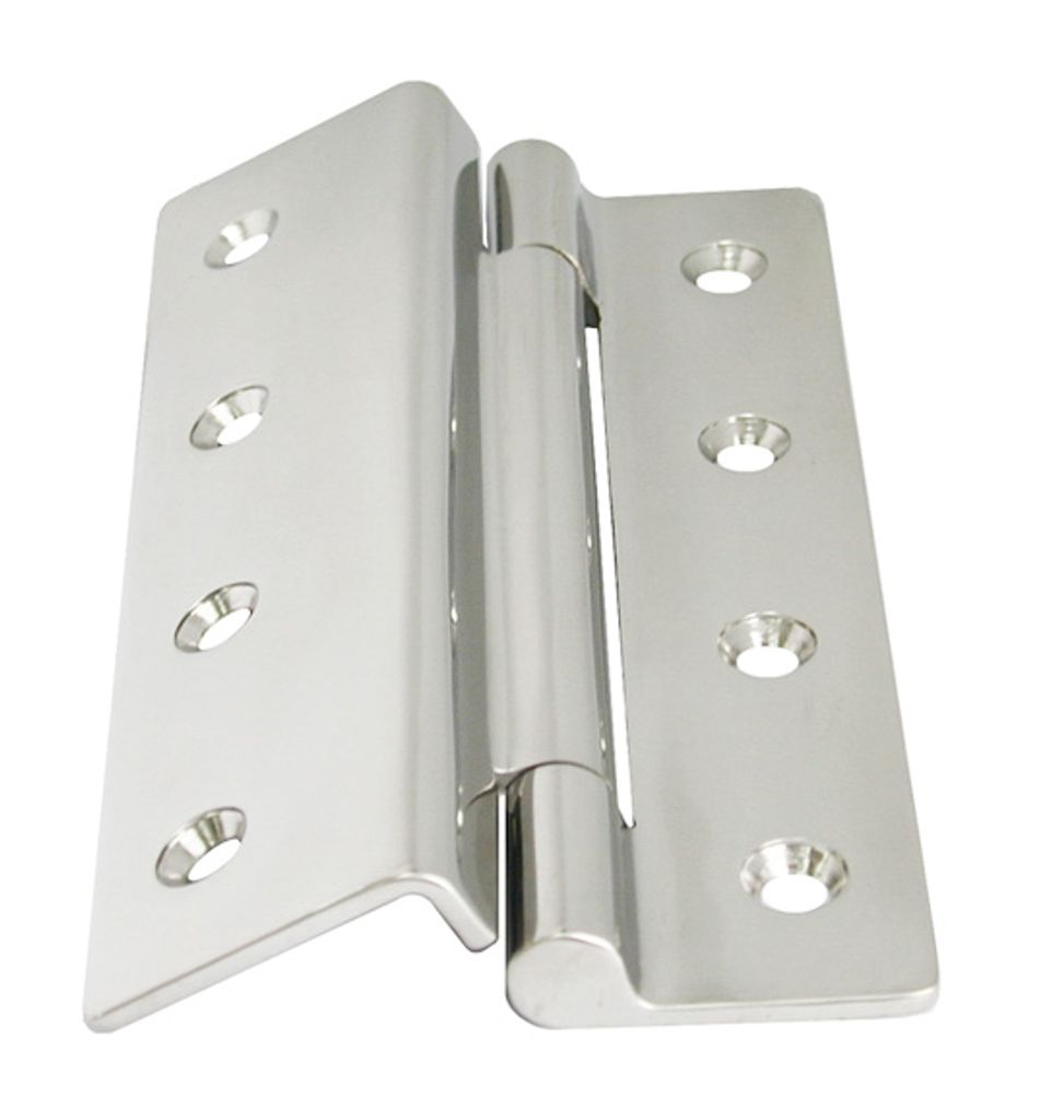Scharnier mit Winkel, 152x76mm, Edelstahl A4
