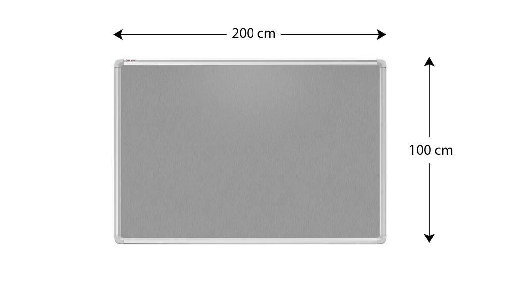 Allboards textilní nástěnka 200x100 cm (šedá) Obrázek produktu 4
