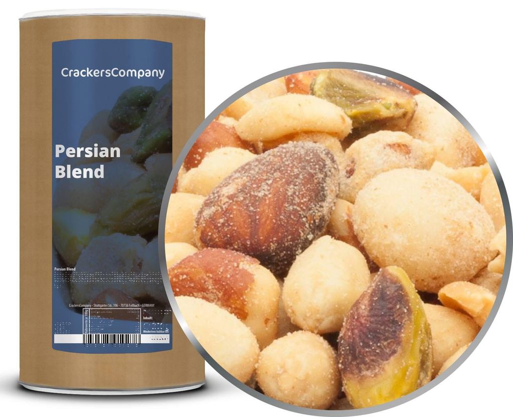 CrackersCompany Persische Nussmischung (Persian Blend), Membrandose 700 g