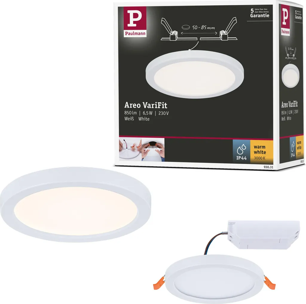 Paulmann Areo LED VariFit | Pannello Incasso IP44 Bianco Neutro