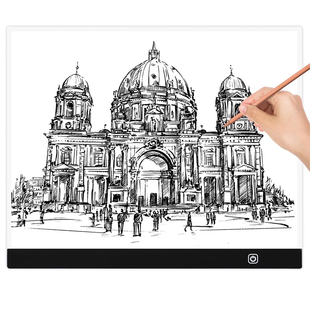 Led Licht Pad A3, Leuchttisch A3 Tragbare LED, Leuchttisch LED Zeichenbrett, mit Einstellbare Helligkeit