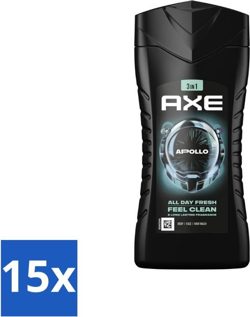 Axe 3-in-1 Douchegel Apollo 250 ml - Voordeelverpakking - Productafbeelding 