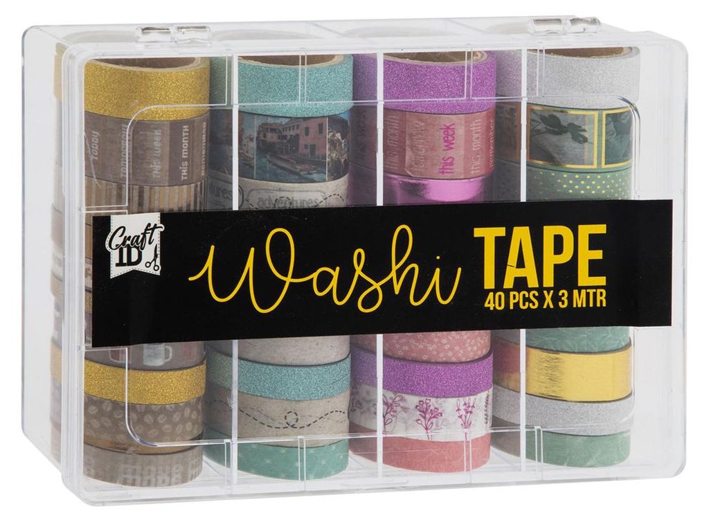 Washitape en boîte de rangement, 40pcs. Image du produit 