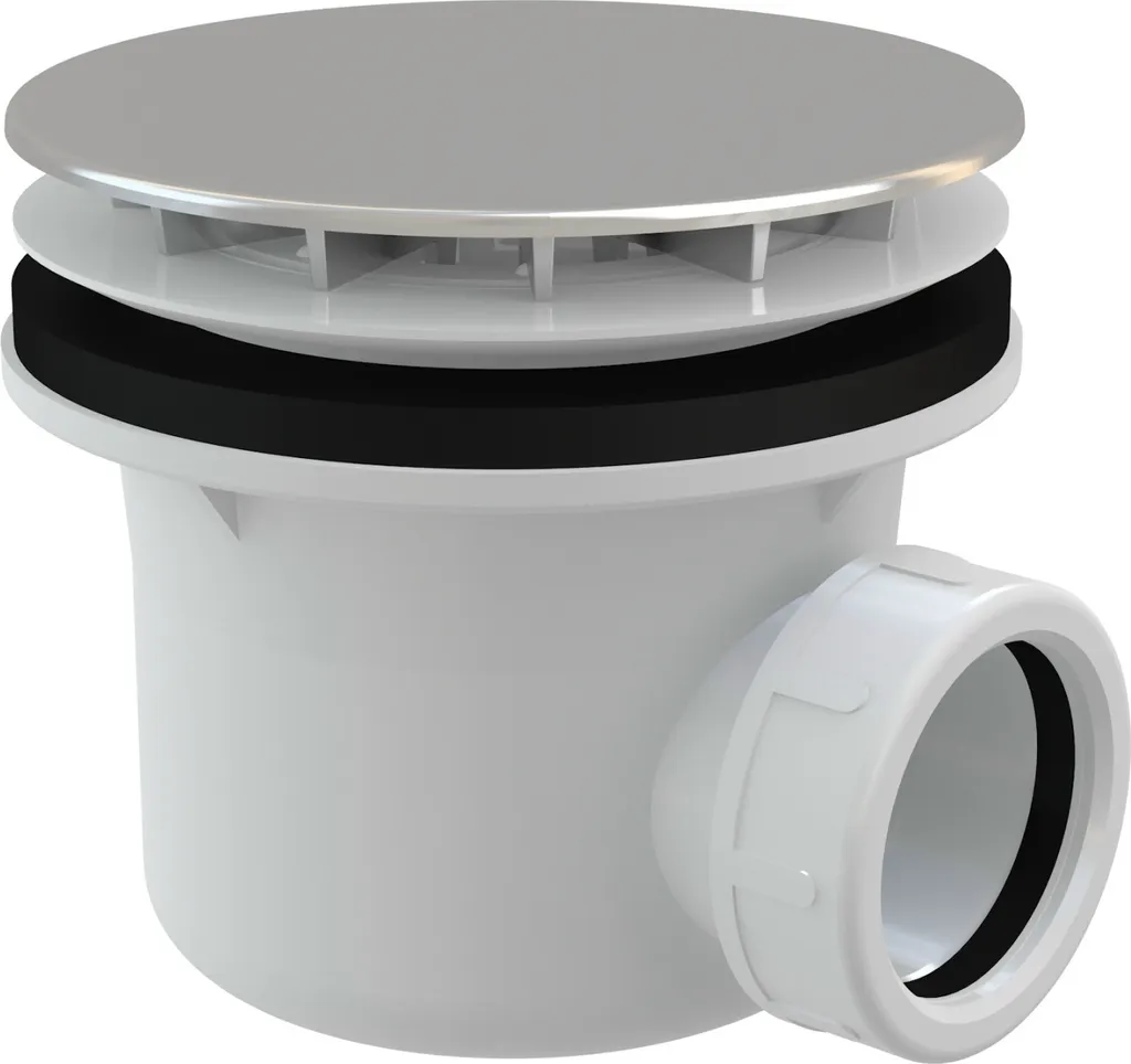Alcadrain A491CR Bonde de douche Ø 90 mm avec siphon chromé robuste - 6
