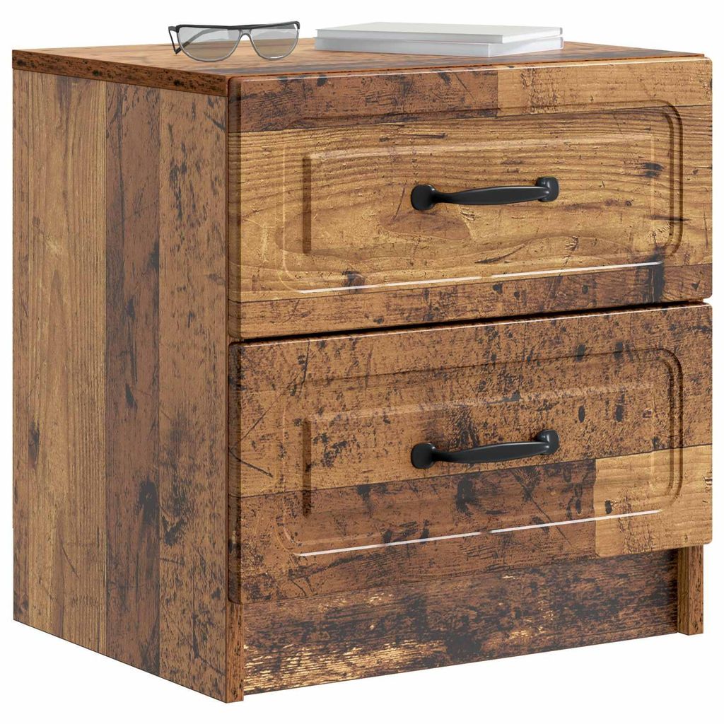 vidaXL Nachttisch Altholz 43 x 34,5 x 44,5 cm Holzwerkstoff