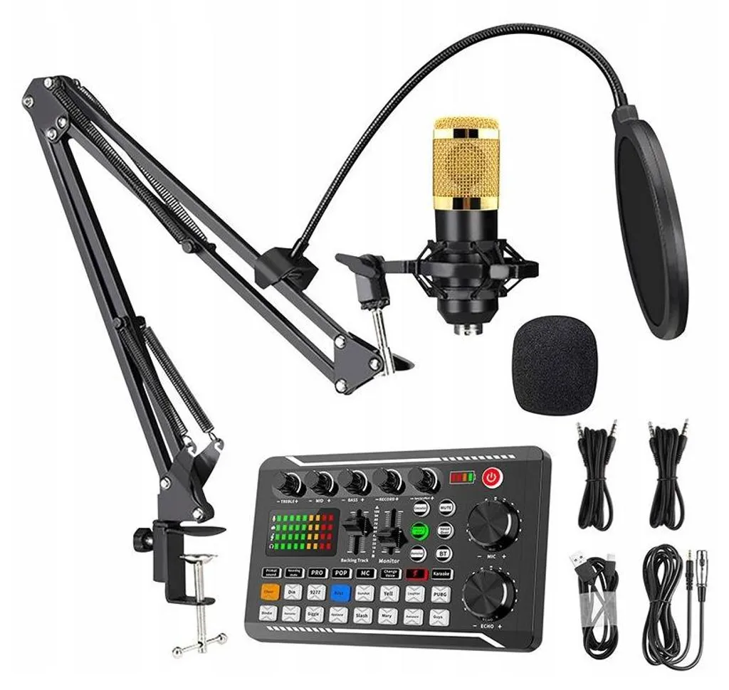 Microphone pour Streaming et Podcast avec Table de Mixage PC Mac - 5