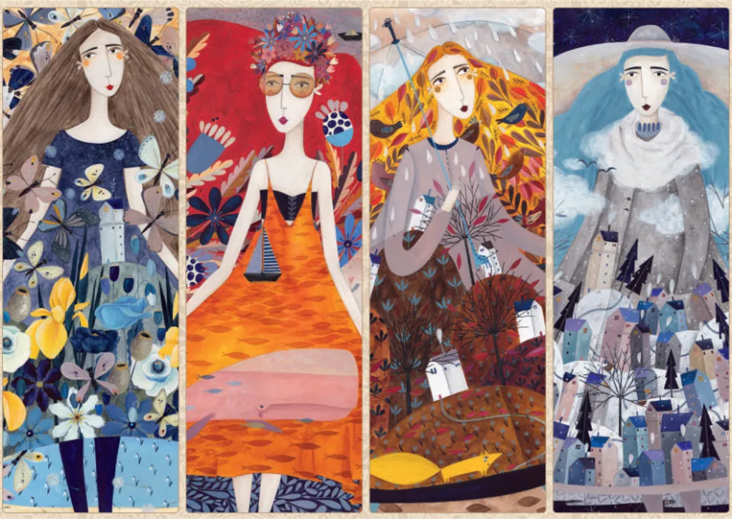 Puzzle Andrea Kürti Saisons 2000 pièces aux couleurs vives et amusantes