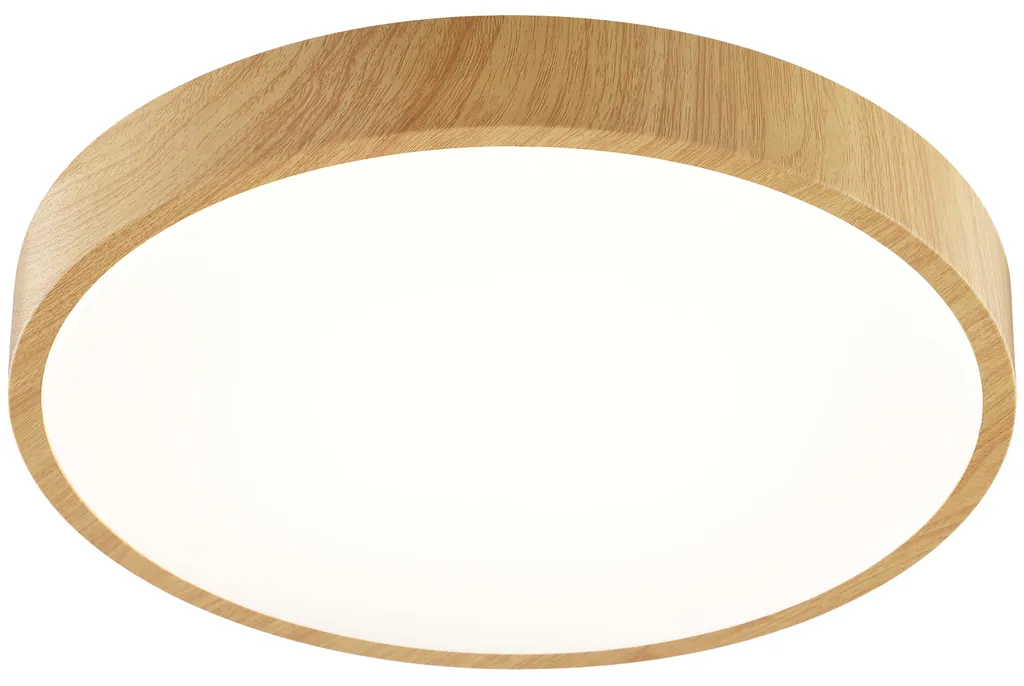 Grand Plafonnier LED pour Chambre et Séjour Éclairage Chaleureux Bois 24W