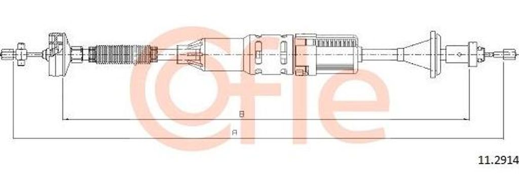 COFLE 11.2914 Seilzug, Kupplungsbetätigung OE 6025171255 kompatibel mit Espace