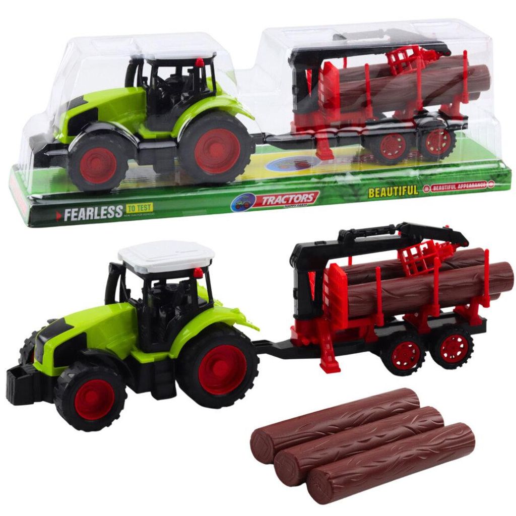 Lean Landwirtschaftlicher Traktor Mit Hds-Anhänger Für Den Transport Von Holzballen