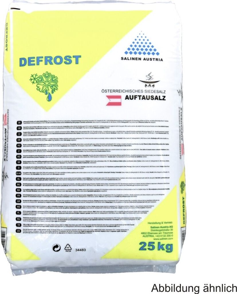 Soľ na odstraňovanie námrazy/cestná soľ v 25 kg vreci Obrázok produktu 1