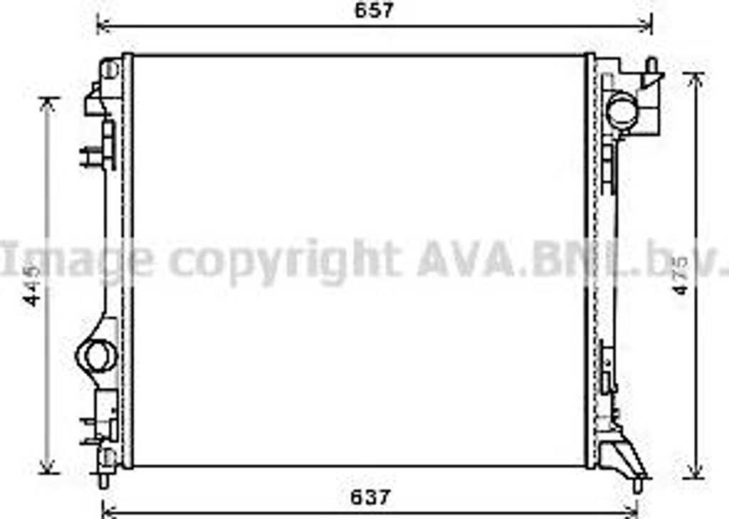 AVA DNA2416 Motorkühler OE 214104ED1A kompatibel mit Qashqai, Kadjar