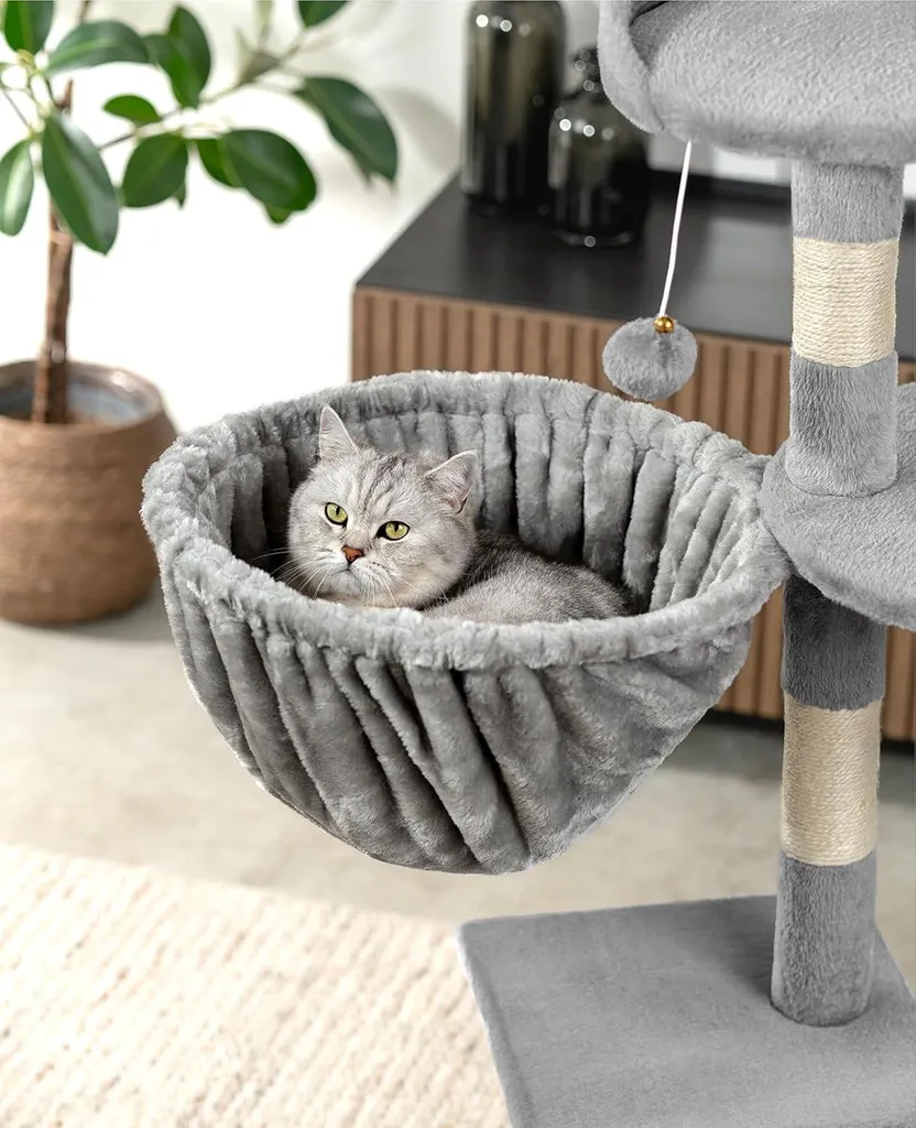 Hamac arbre à chat très confortable avec fixation renforcée en acier - 2