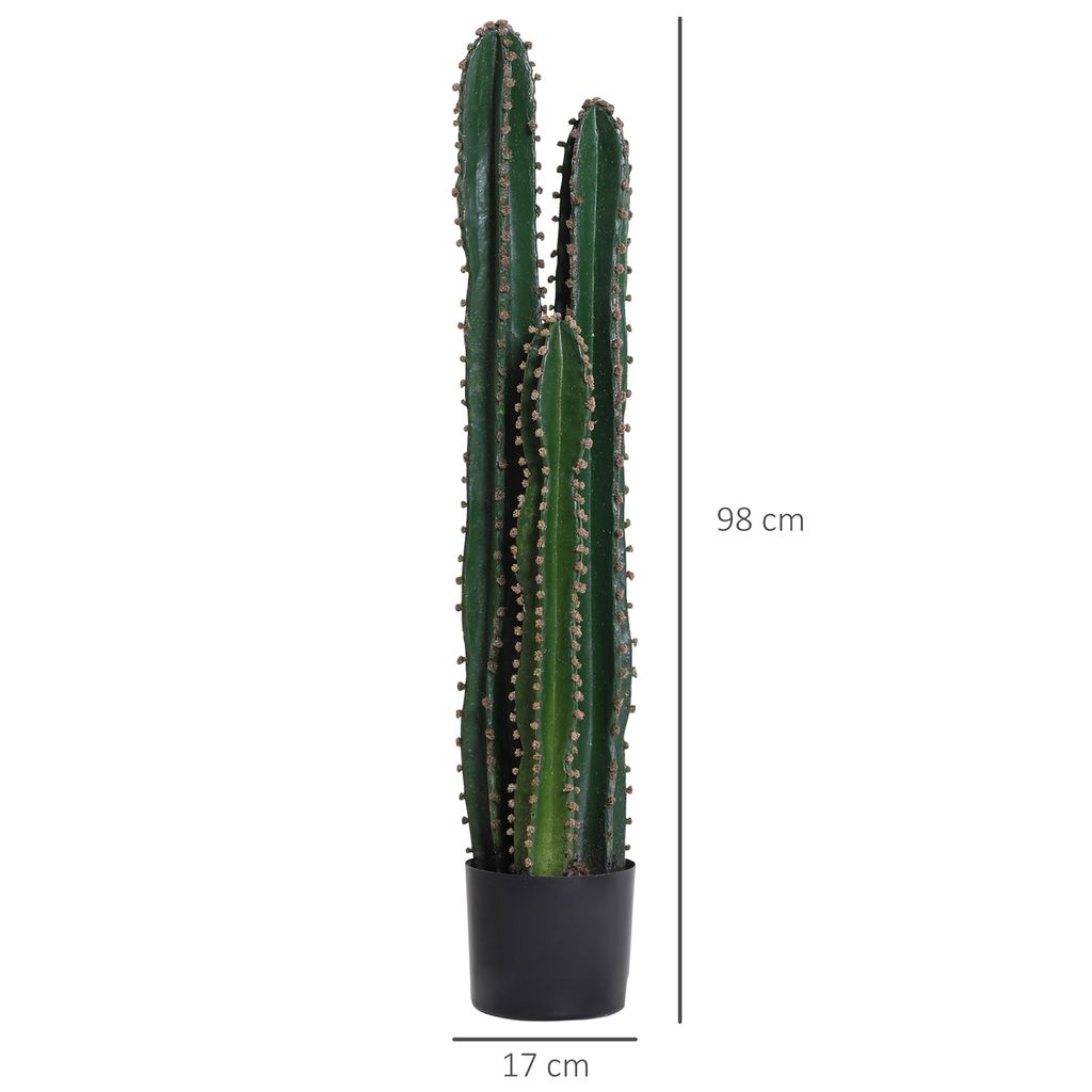 Outsunny Knstlicher Kaktus, gro, realistisch, 98cm hoch