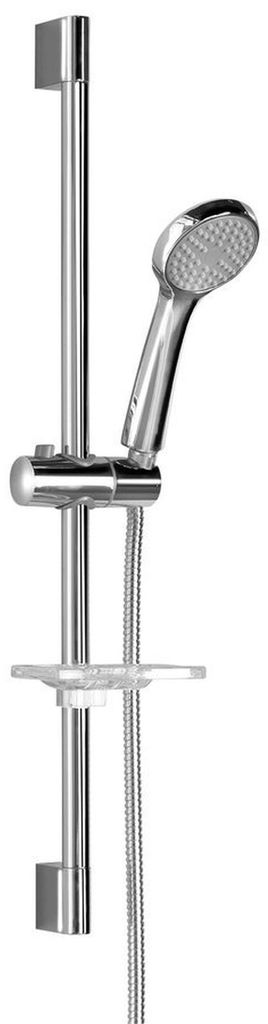 Bruckner Duschgarnitur mit Seifenschale, verschiebbarer Halter 645mm, Schlauch 1500mm, Chrom
