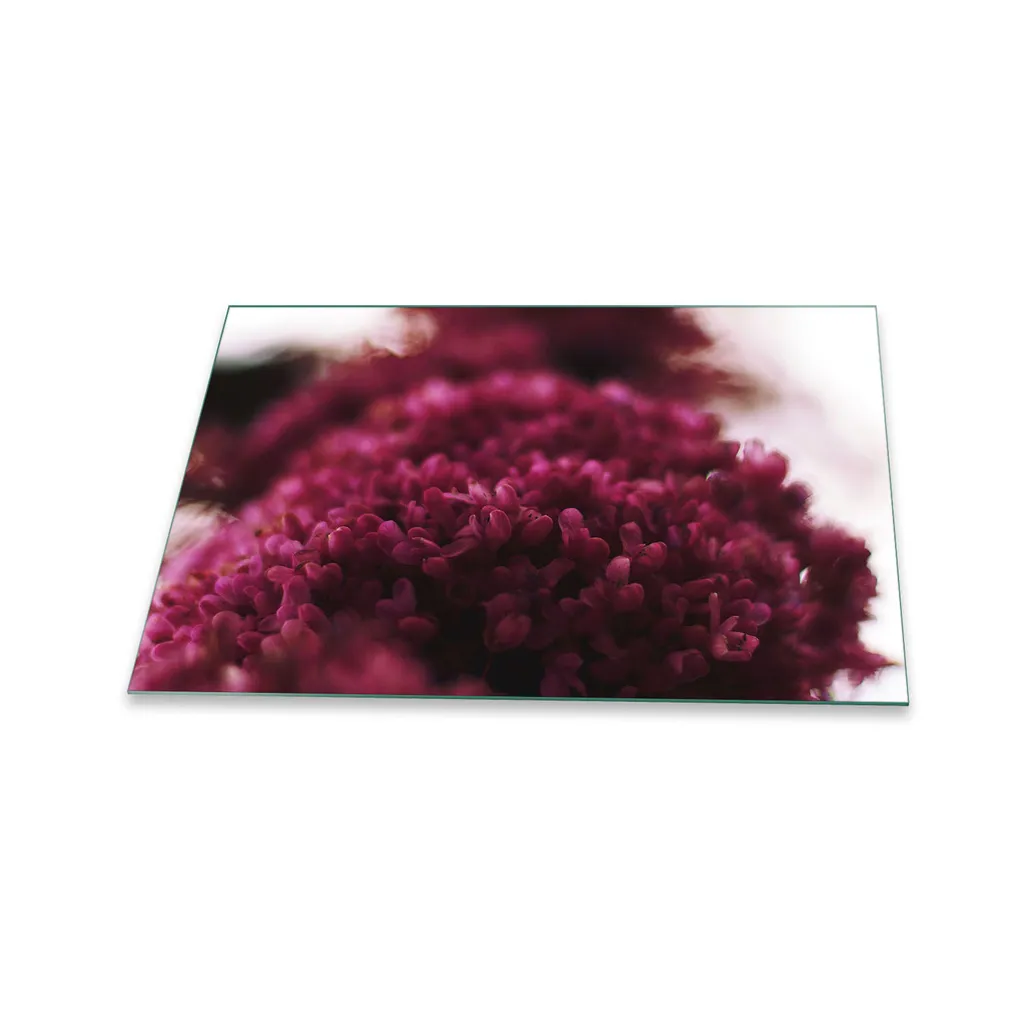 Piastra di copertura per piano cottura in ceramica 1 pezzo 80x52 fiori viola copertura alzatina in vetro