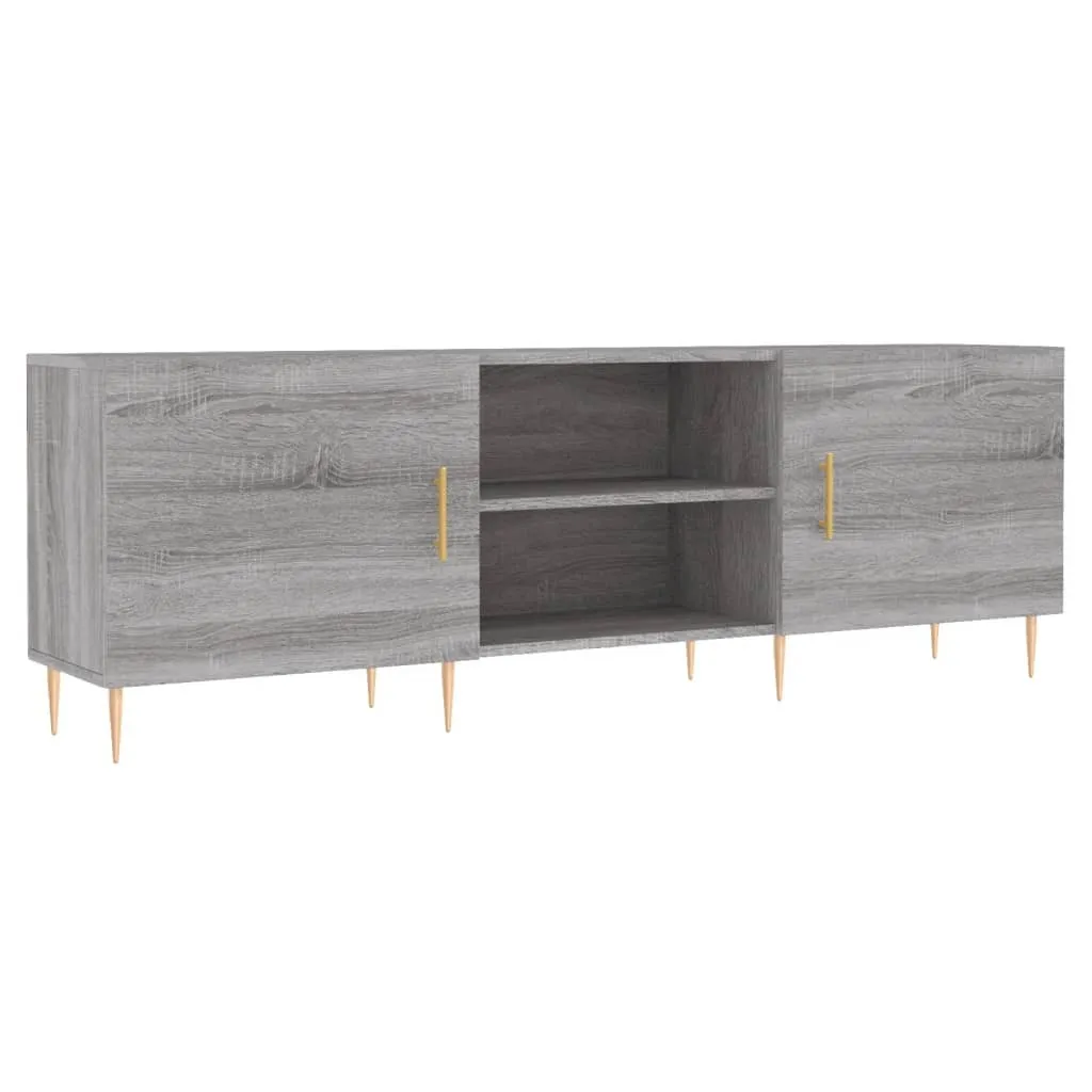 Porta TV SYFAX 150cm Legno Multistrato Grigio Sonoma - Robusto e Facile