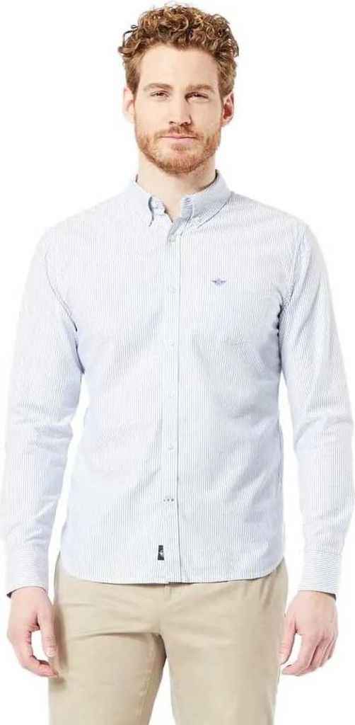 Dockers Oxford Slim Fit Langarmhemd Blau S Herren Blau S