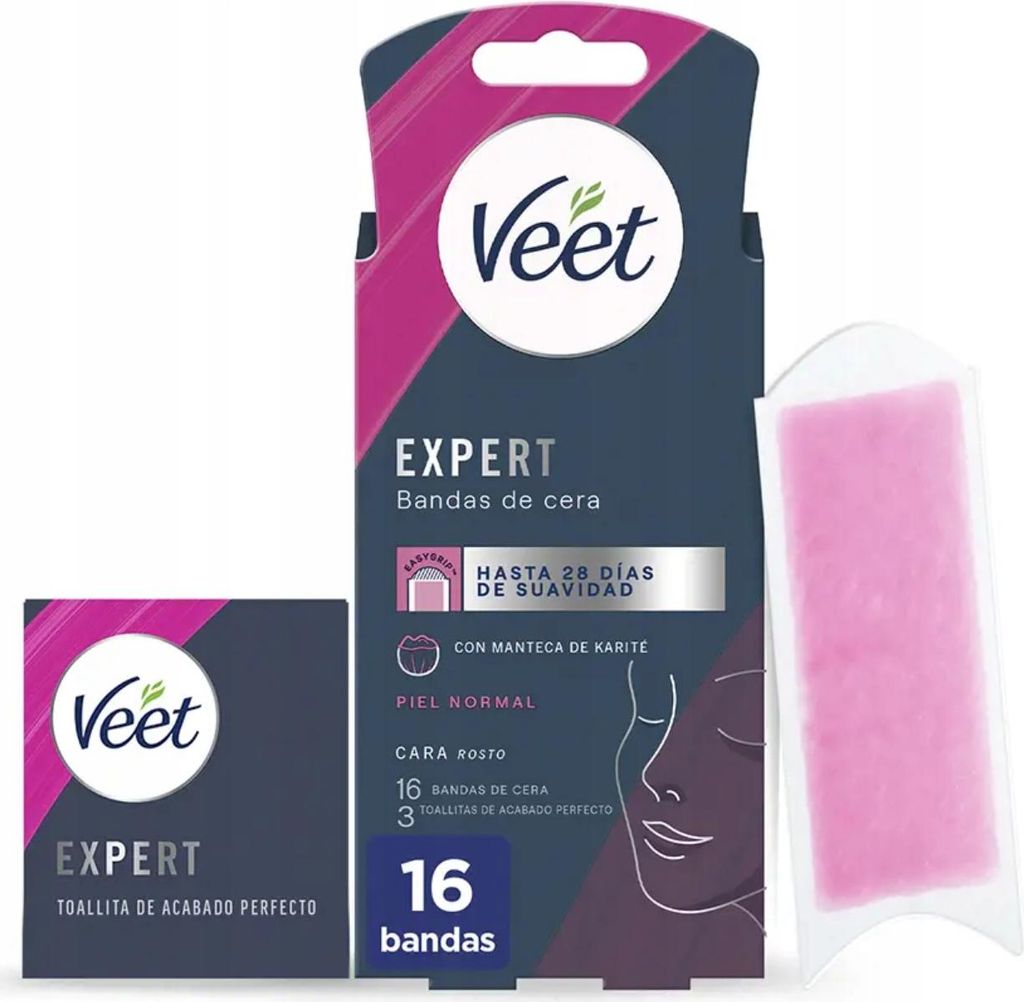 Veet Expert Gesichts-Wachsstreifen PURE – Sanfte Produktbild 