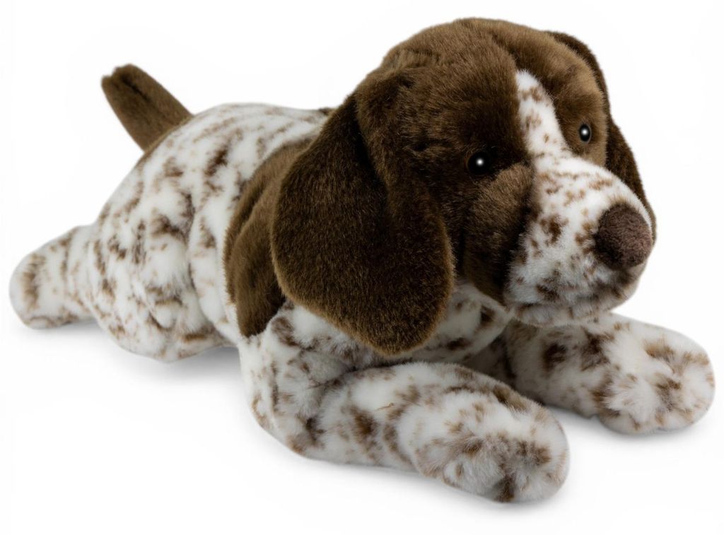 Carl Dick Deutscher Kurzhaar Jagdhund liegend ca. 45cm Plüschtier, Stofftier, Kuscheltier 3805