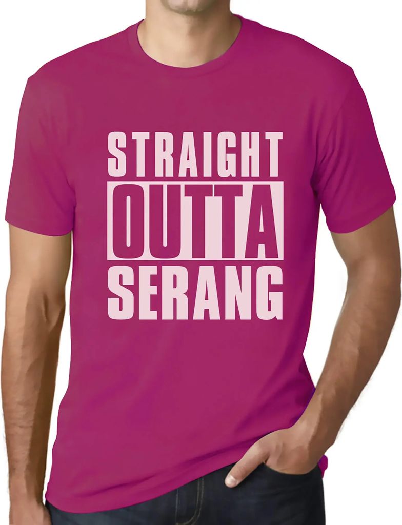 Herren Grafik T-Shirt Direkt aus Serang – Straight Outta Serang – Öko-Verantwortlich Vintage Jahrgang Kurzarm Lustige Druck Geburtstag Geschen...