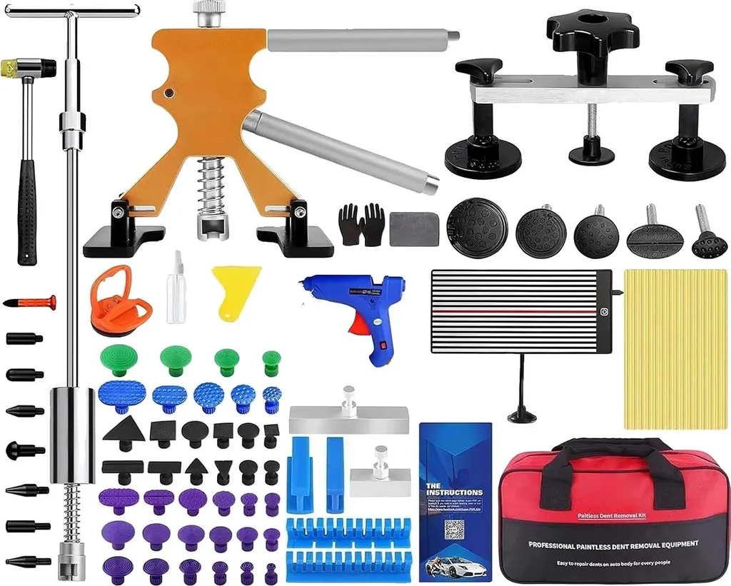 Kit débosselage sans peinture pour réparation carrosserie - Set 18 pcs
