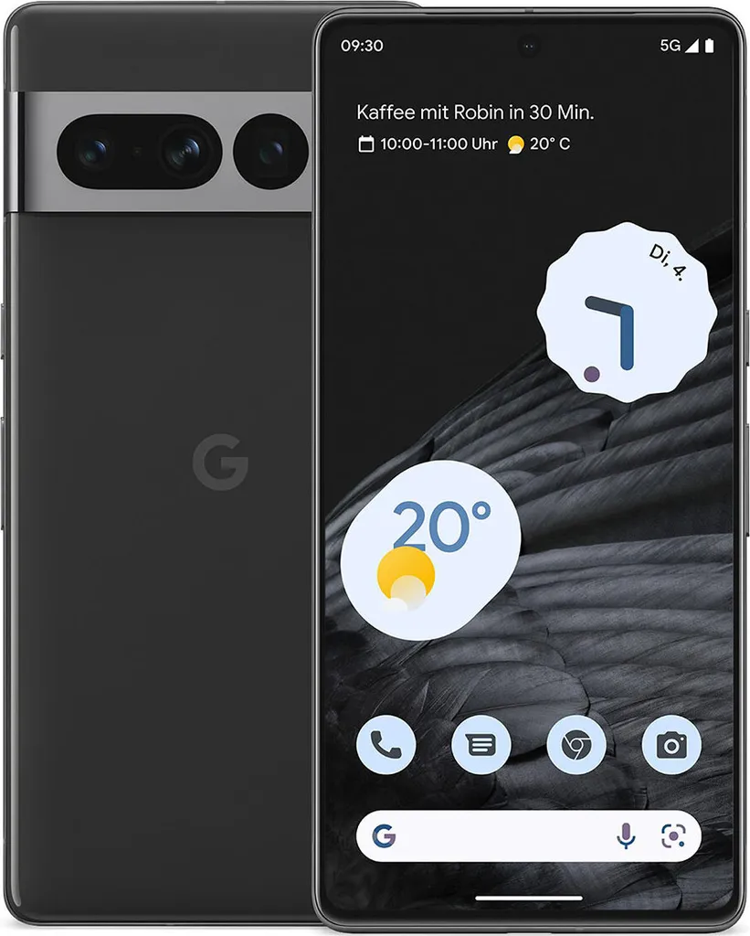 Google Pixel 7 Pro 5G Noir 128 Go RAM 12 Go avec Batterie Longue Durée 5000mAh