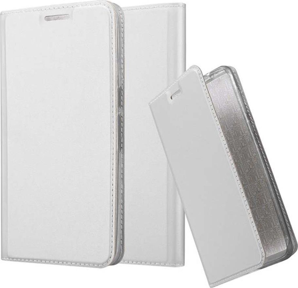 Cadorabo Handyhülle für Huawei Google NEXUS 6P Schutz Hülle in Silber Cover Etui Book Case Booklet