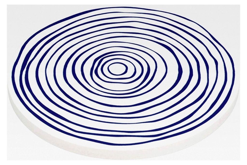 Keramischer Untersetzer 20 cm Nordic Circles runder Topfuntersetzer mit Muster