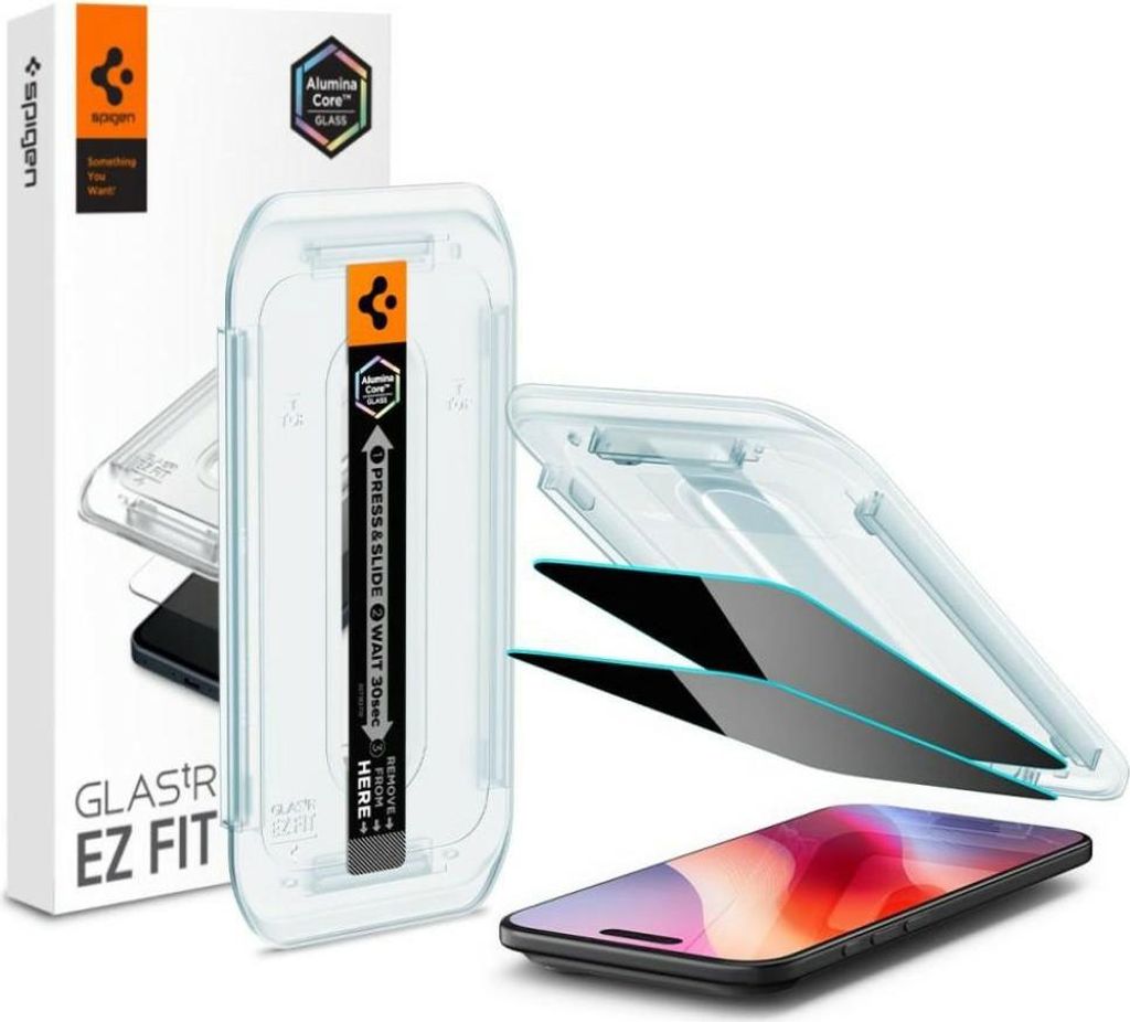 Spigen Glas.tR EZ Fit Privacy, Apple, iPhone Air, Produktbild 
