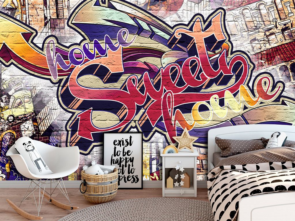 Vlies Fototapete Graffiti 400x280 cm Tapeten Wandtapete XXL Street Art bunt m-A-0735-a-a