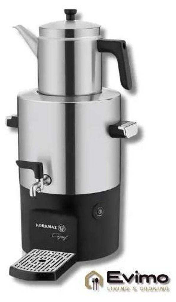 Korkmaz Samovar inox satin 5000 ml, 2000 W, hauteur 52 cm Image du produit 