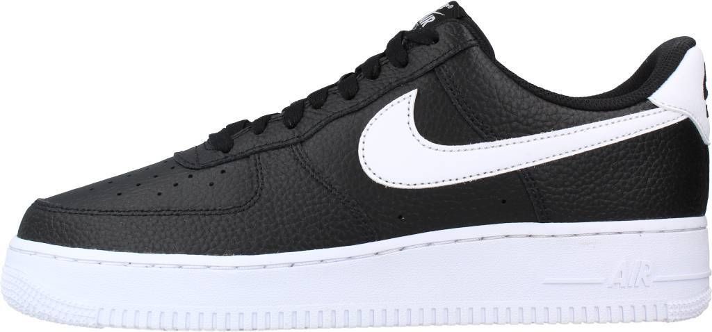Nike Air Force 1 Low '07 Black White Pebbled Leather - EU: Produktbild 6