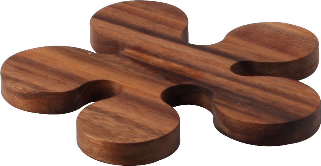 CONTINENTA Untersetzer, Akazie Ø16x1,2 cm 4881 4017167488103 Vorteilset – 2 Stück – inkl. 4 Edelstahl-Trinkhalme