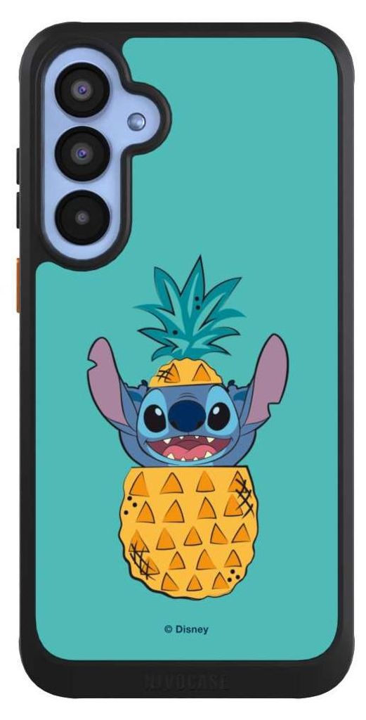 NIVOCASE Hülle für Samsung Galaxy A55 5G Handyhülle NIVOcore Case Schwarz Ananas Disney Lilo & Stitch