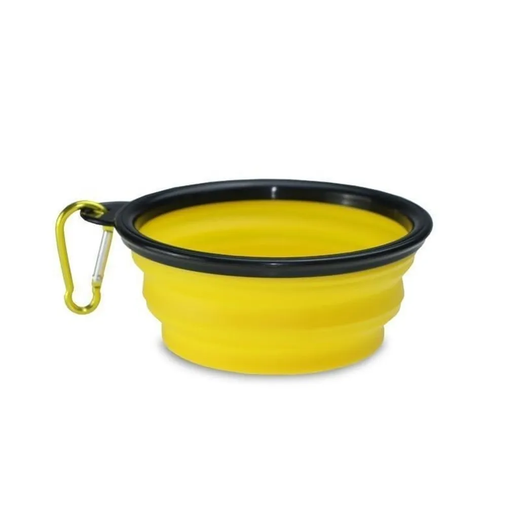 Ciotola pieghevole per cani - giallo