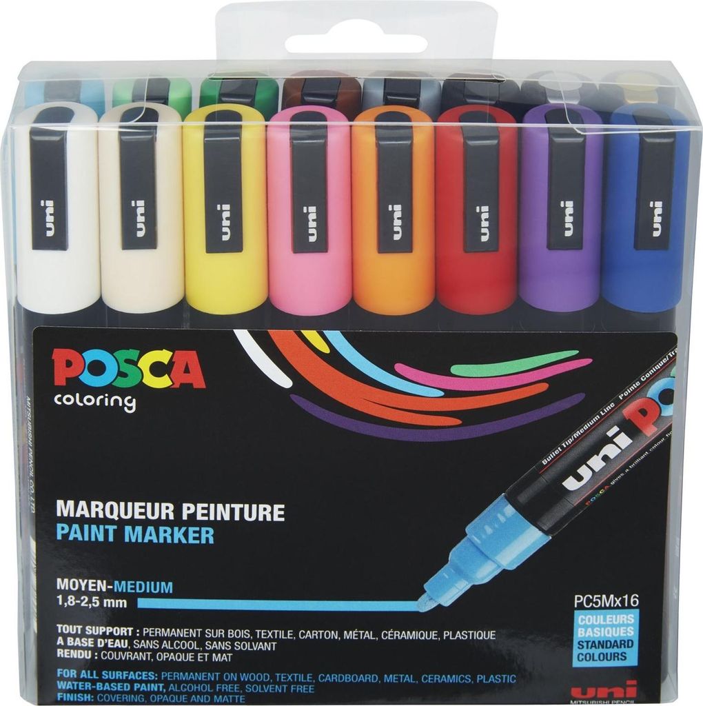 Uni-Ball POSCA PC-5M 16pc Bumper Pack Image du produit 