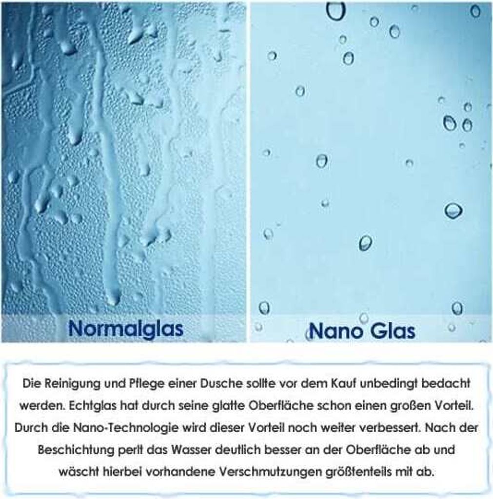 Walk-In Duschabtrennung Falttür B.120cmxH.195cm Produktbild 5