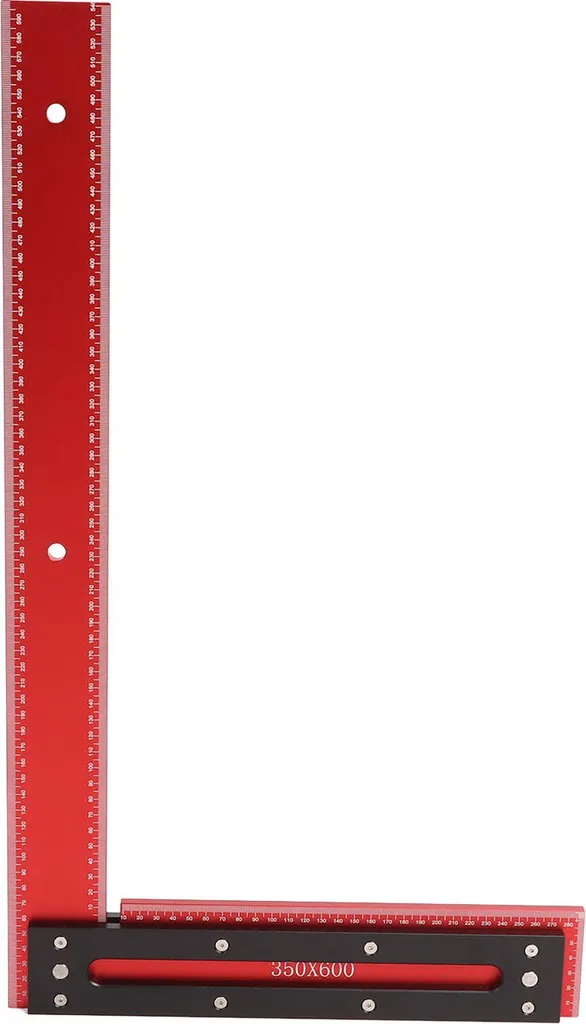 Règle d'angle carrée en aluminium, instrument de mesure rigide 25cm L