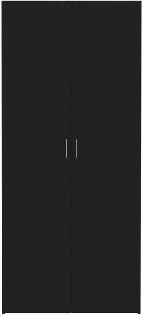 vidaXL Szafka na buty czarna 80x35,5x180 cm materiał Zdjęcie produktu 11
