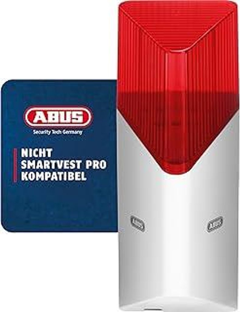 Funk-Sirene Smartvest für Funk-Alarmanlage - bis zu 100 db Lautstärke - Innen- und Außen-Montage - Batteriebetrieben - weiß (1. Generation)